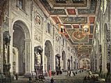 Interior of the San Giovanni in Laterano in Rome by Giovanni Paolo Pannini